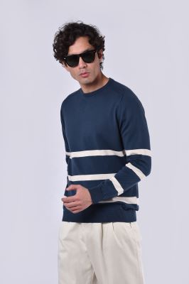 بافت یقه گرد راه راه