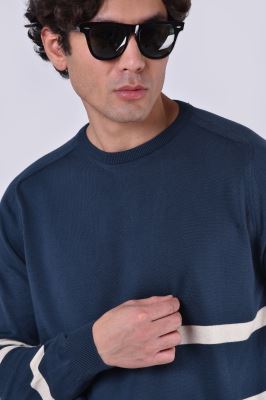 بافت یقه گرد راه راه