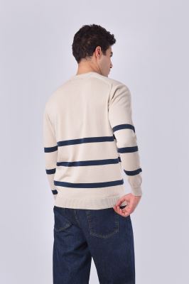 بافت یقه گرد راه راه