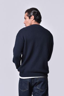 بافت یقه گرد ساده