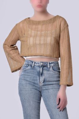 بلوز آستین بلند توری (دو تکه)