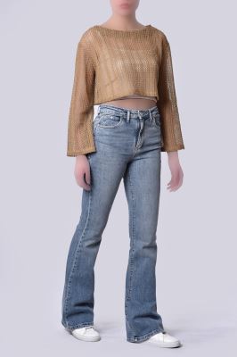 بلوز آستین بلند توری (دو تکه)