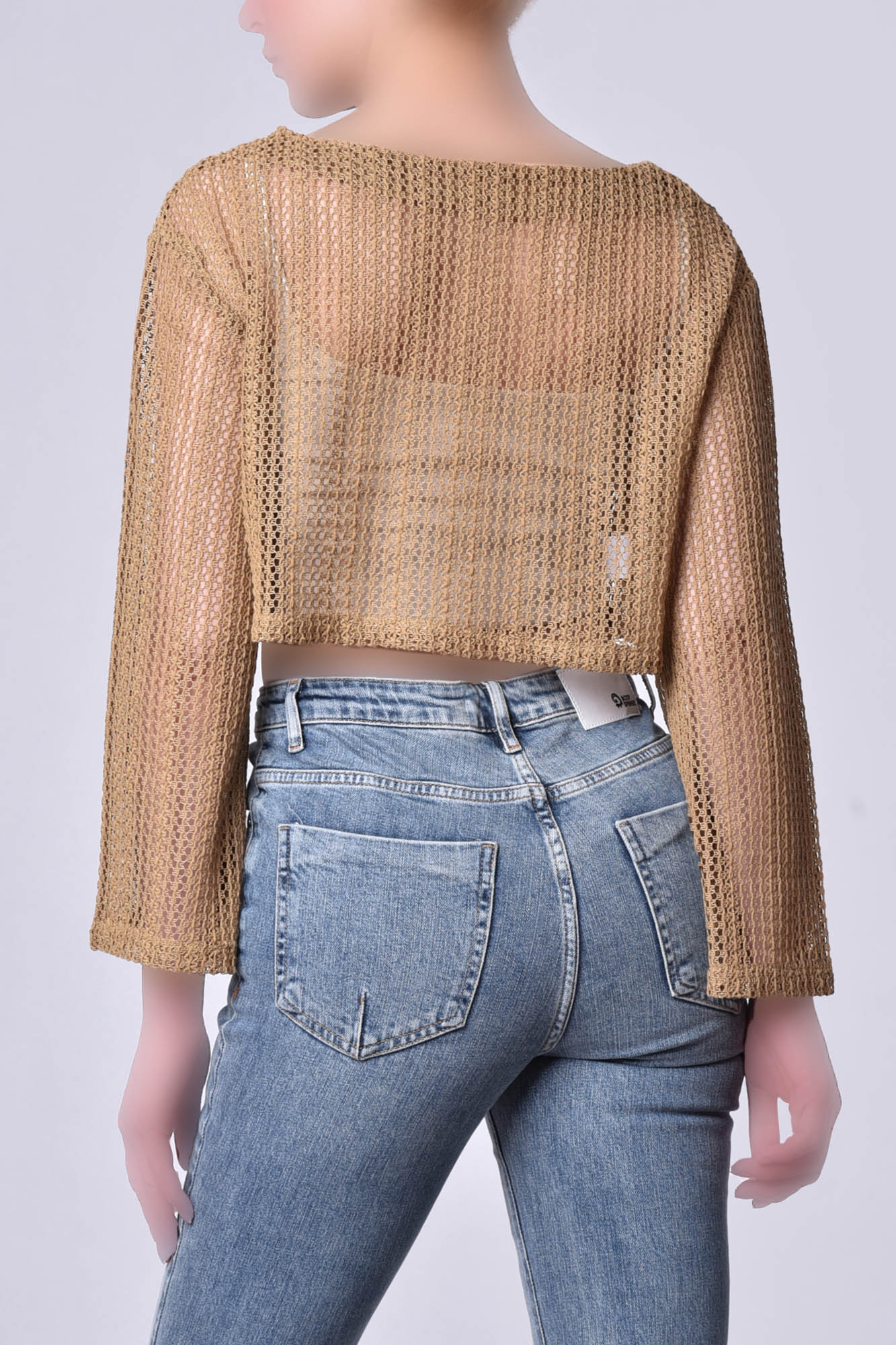 بلوز آستین بلند توری (دو تکه)