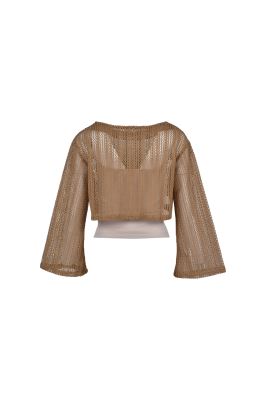 بلوز آستین بلند توری (دو تکه)