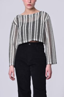 بلوز آستین بلند توری (دو تکه)