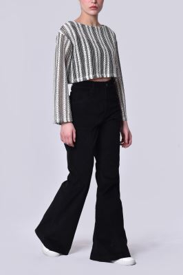 بلوز آستین بلند توری (دو تکه)