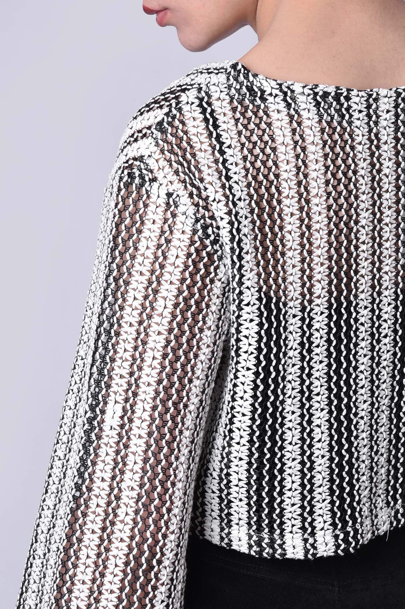 بلوز آستین بلند توری (دو تکه)