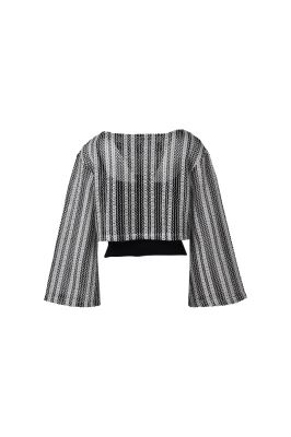 بلوز آستین بلند توری (دو تکه)