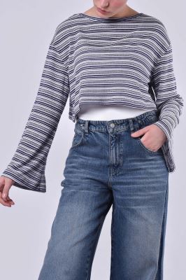 تیشرت آستین بلند طرحدار (دو تکه)