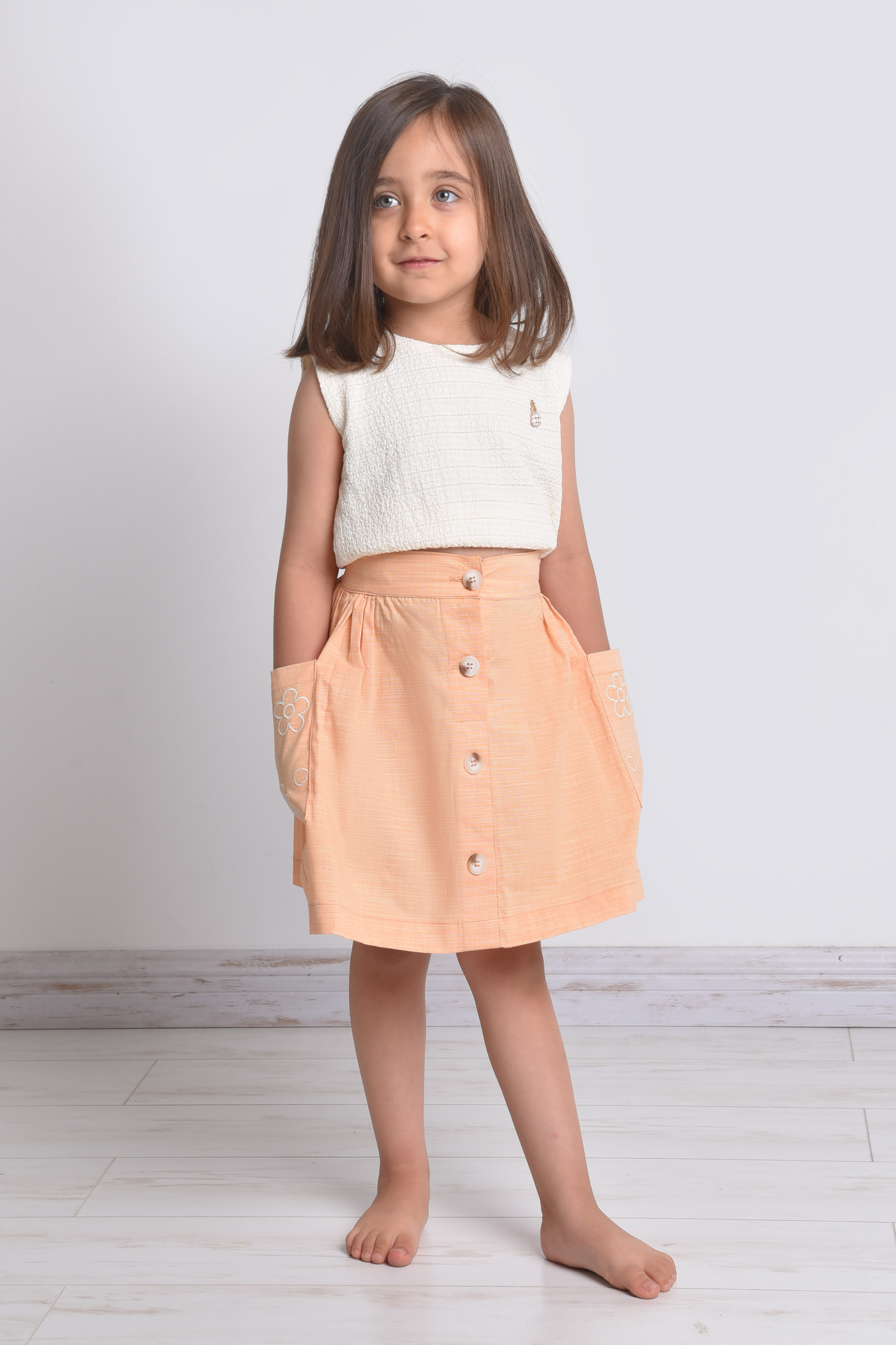 دامن کوتاه گلدوزی دخترانه