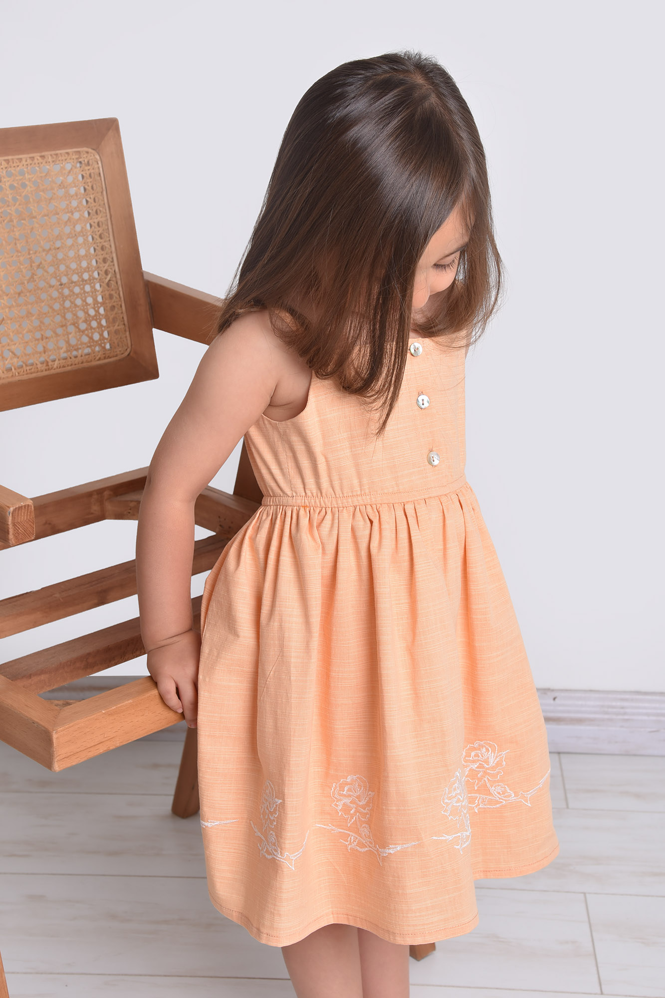 پیراهن بلند گلدوزی