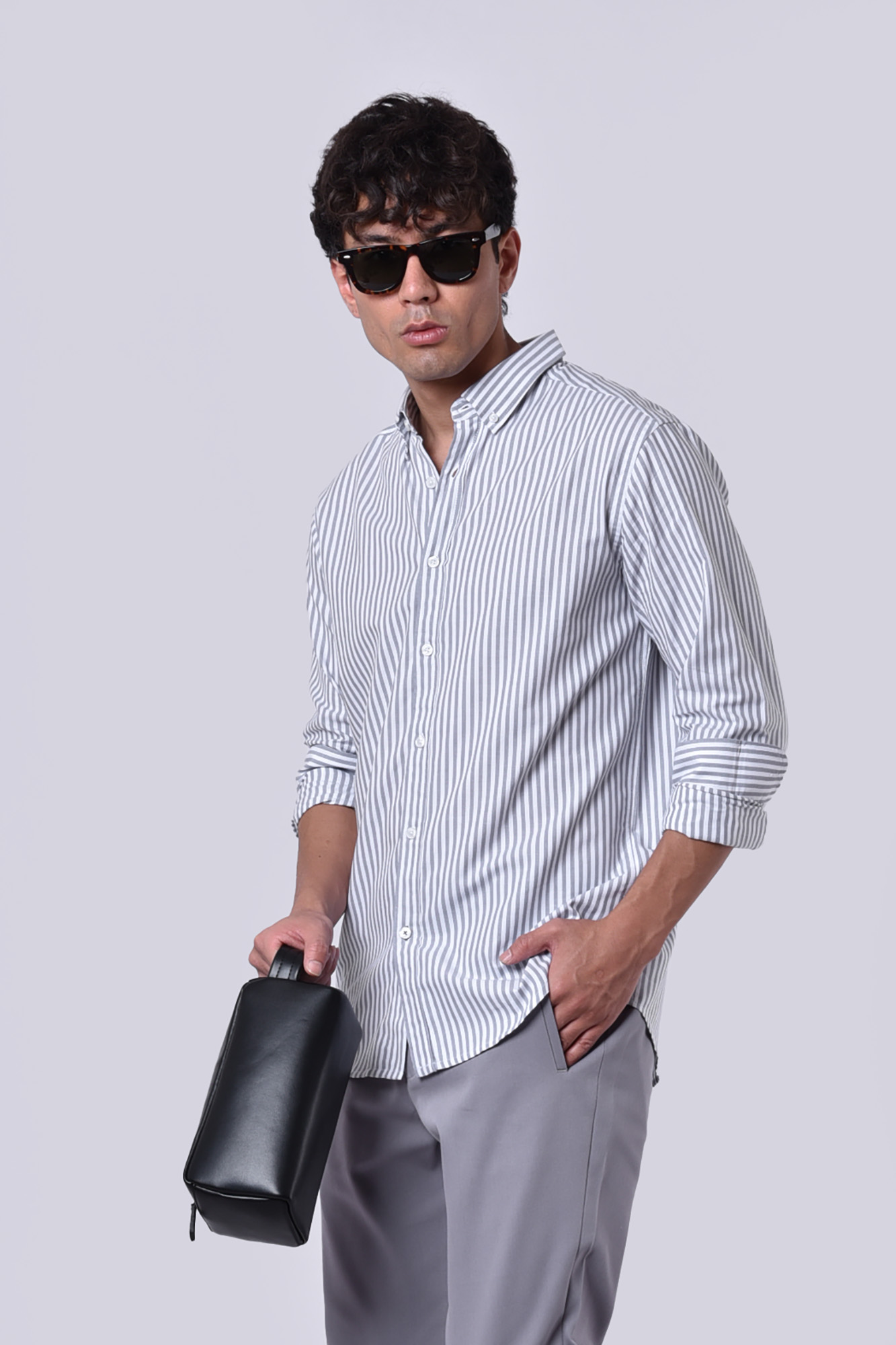 پیراهن آستین بلند راه راه