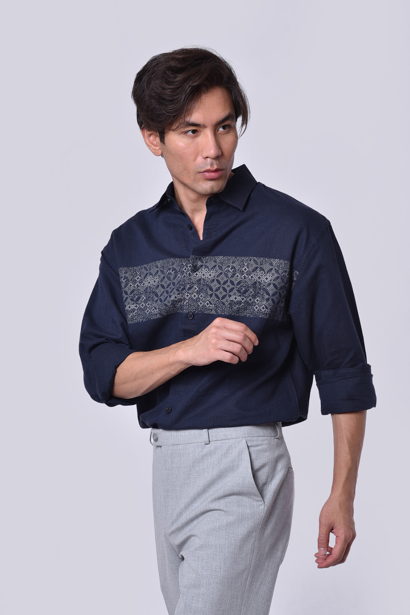 پیراهن آستین بلند چاپی