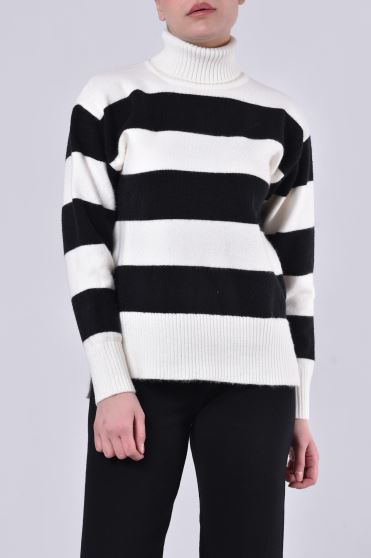 بافت یقه اسکی راه راه بافت یقه اسکی راه راه