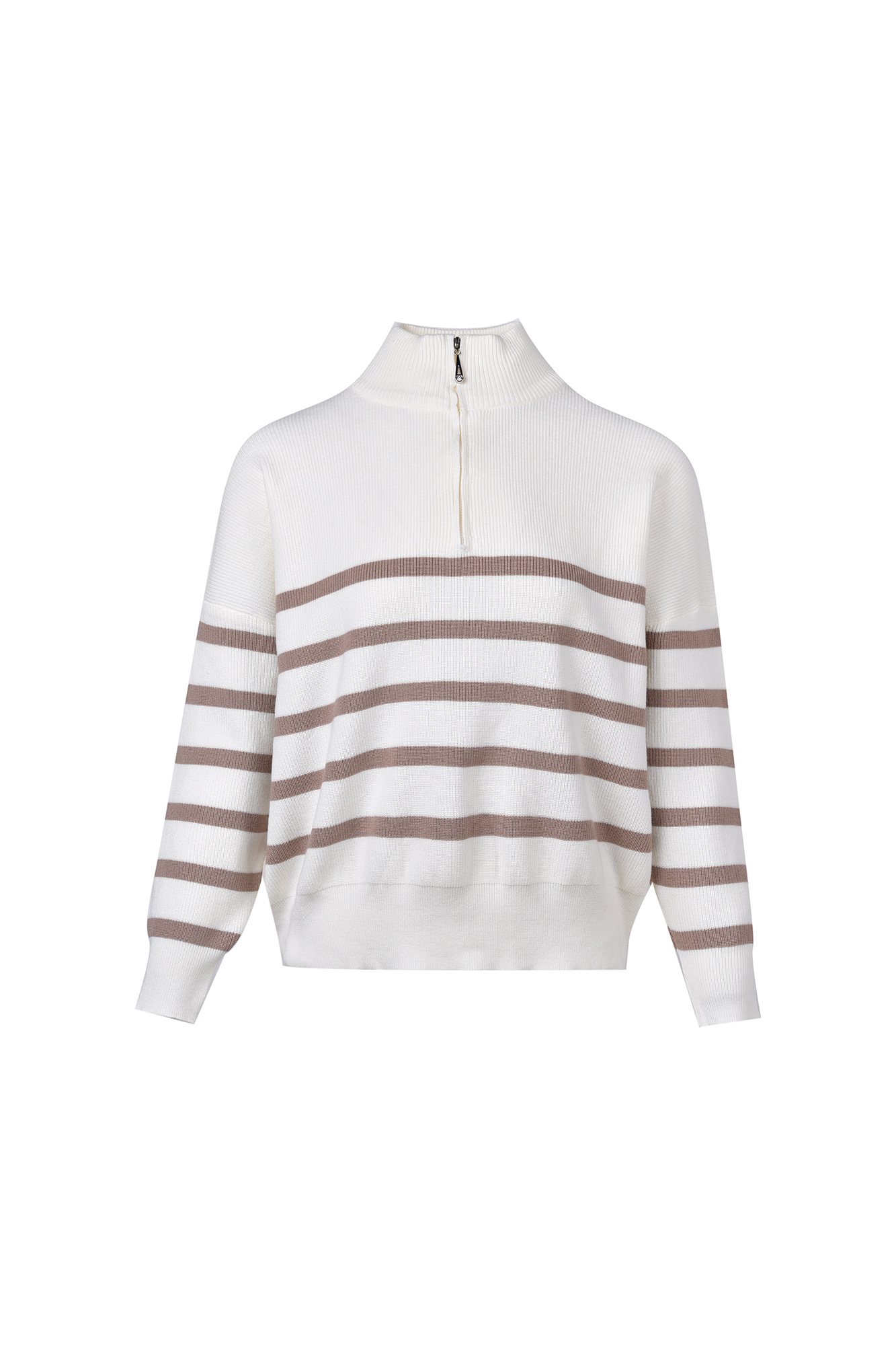 بافت نیم زیپ راه راه زنانه