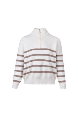 بافت نیم زیپ راه راه زنانه