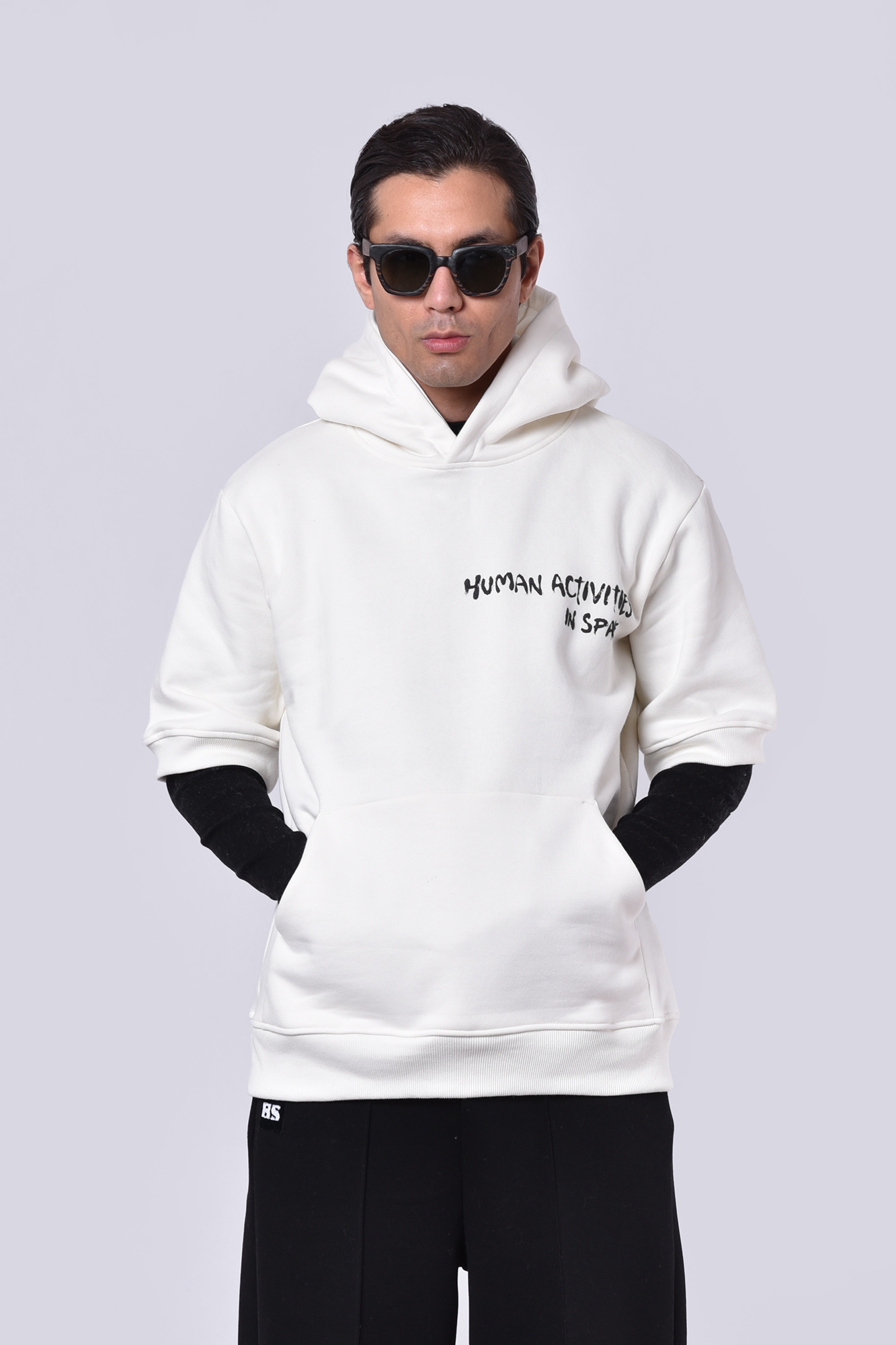 هودی آستین کوتاه چاپی