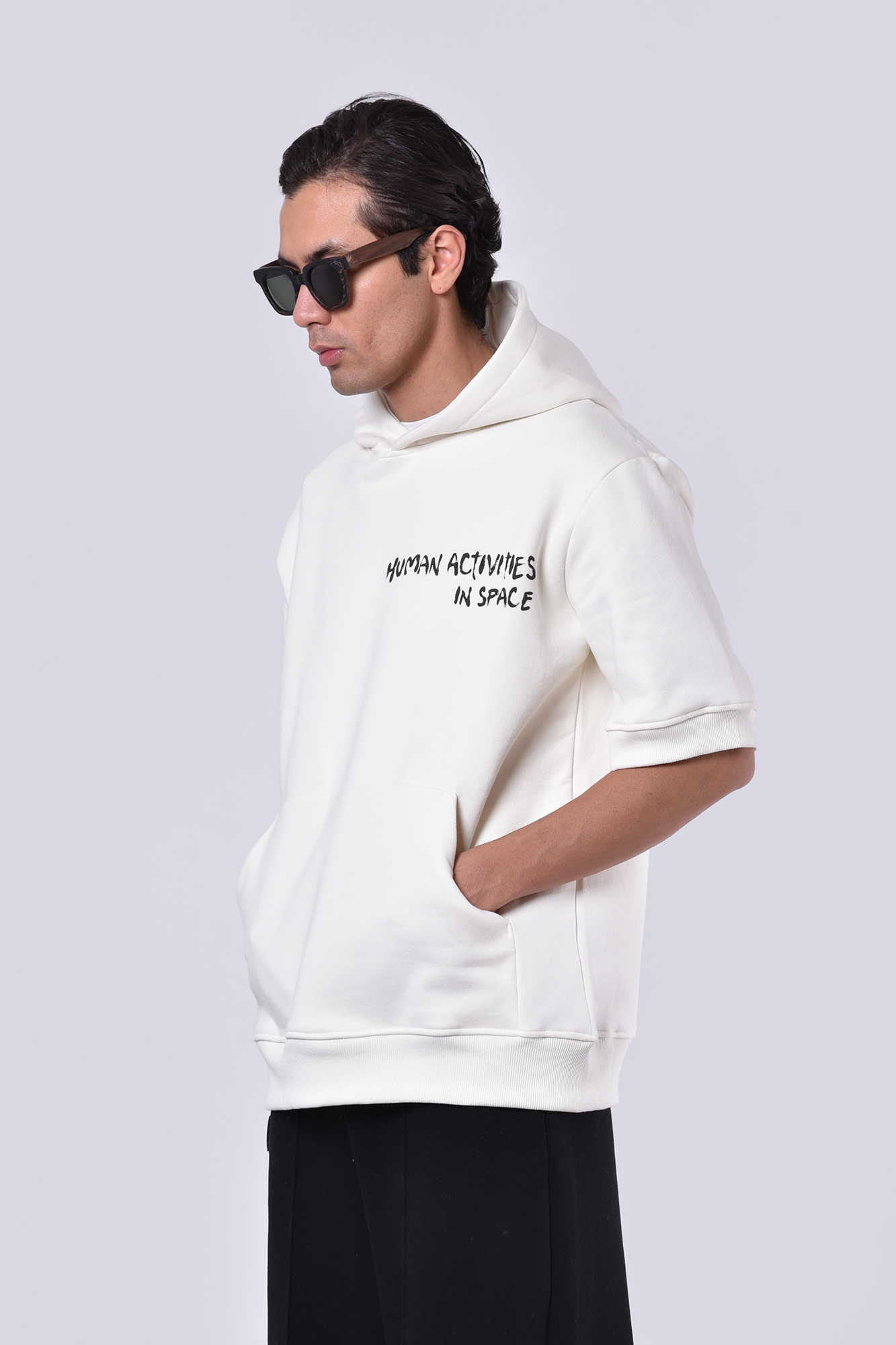 هودی آستین کوتاه چاپی