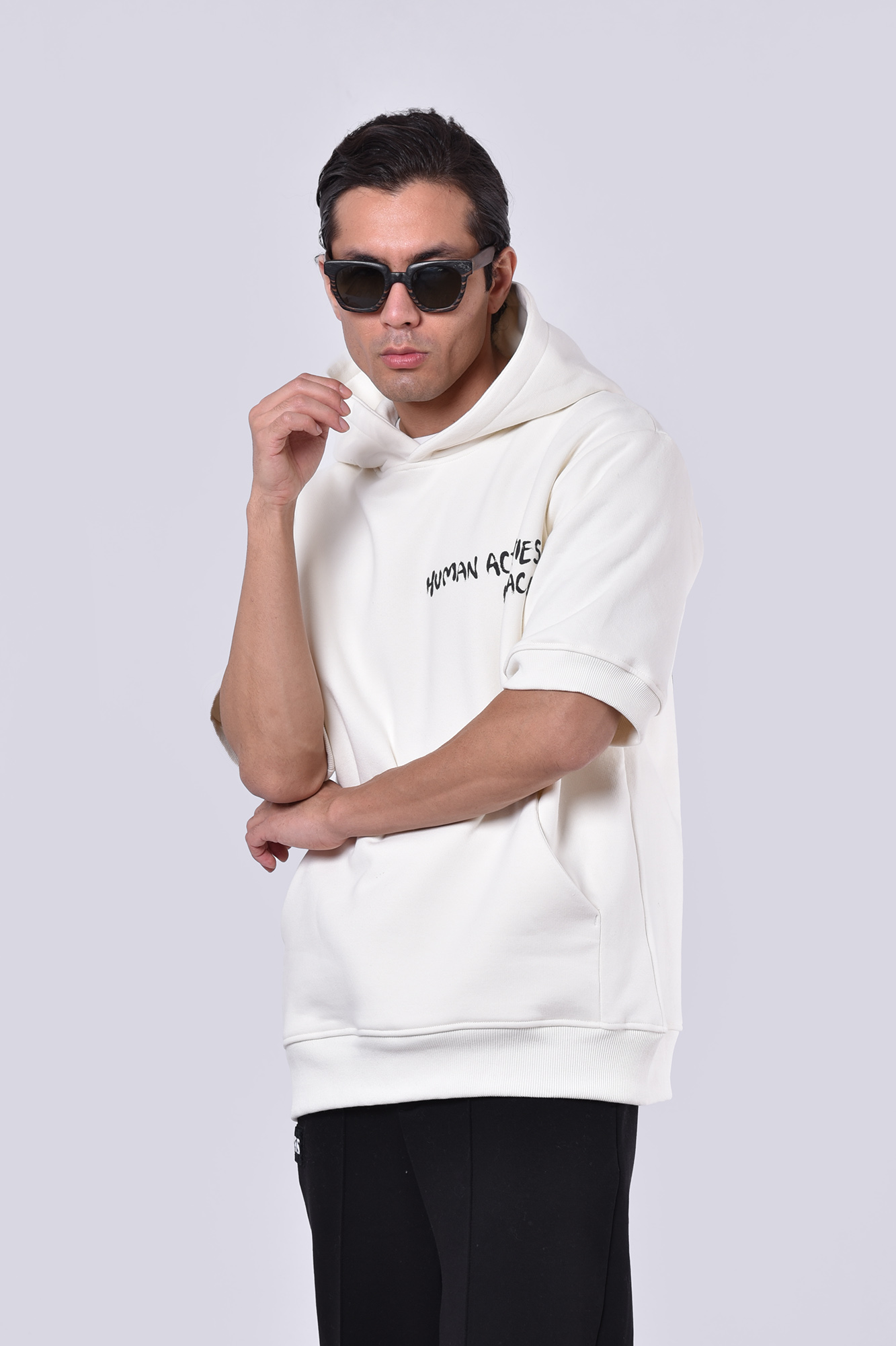 هودی آستین کوتاه چاپی