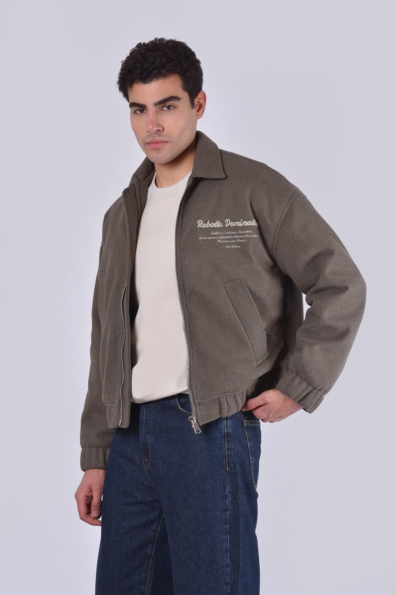 کاپشن کوتاه گلدوزی