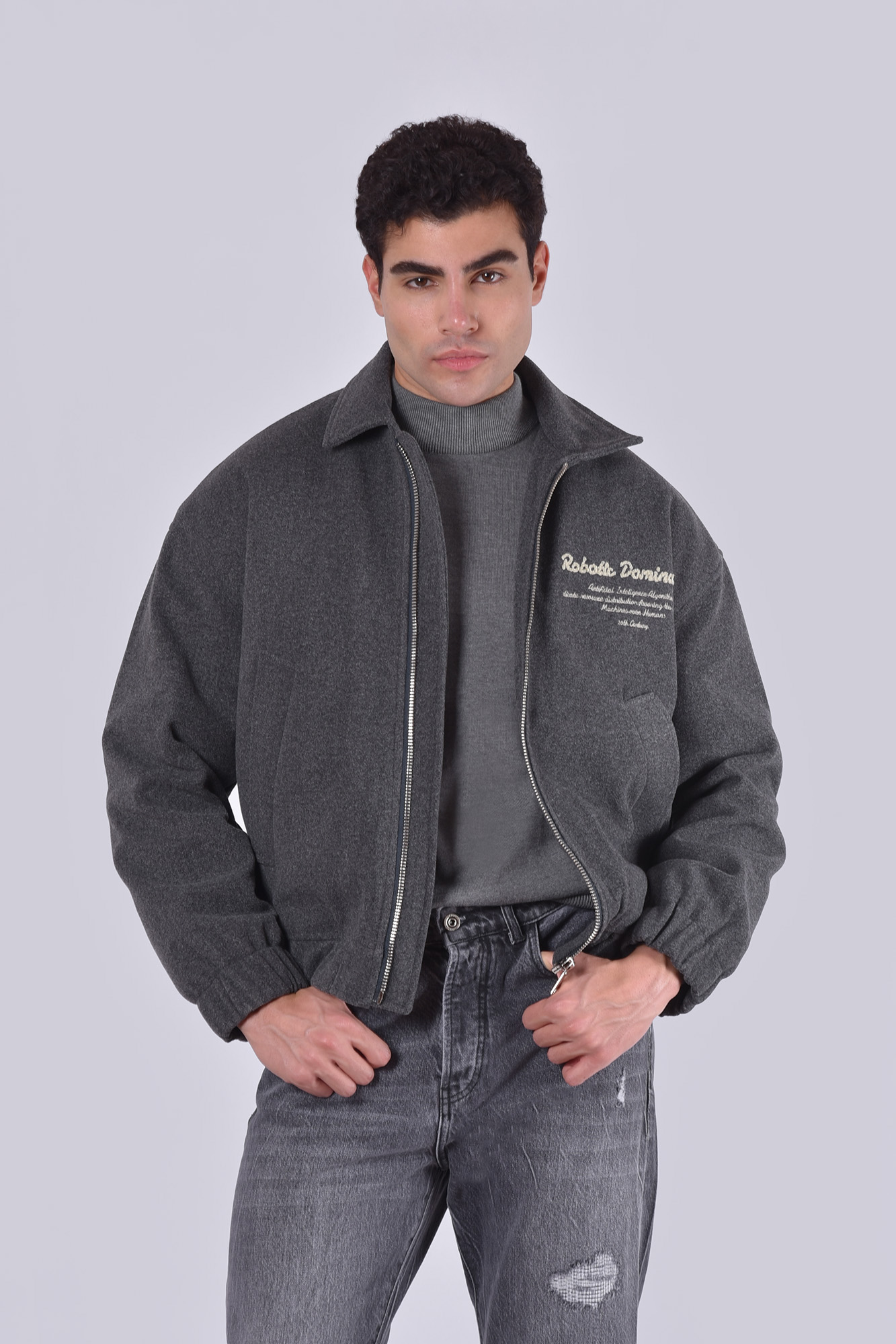 کاپشن کوتاه گلدوزی