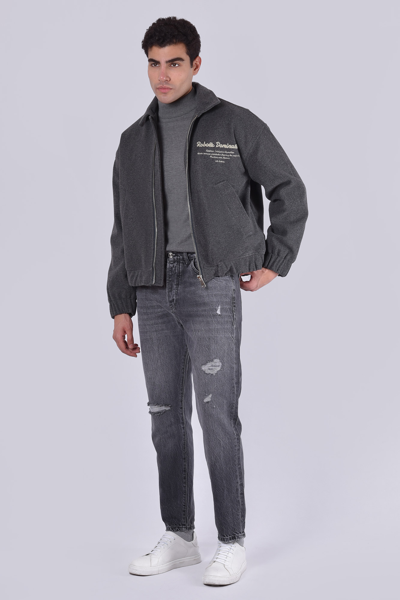 کاپشن کوتاه گلدوزی