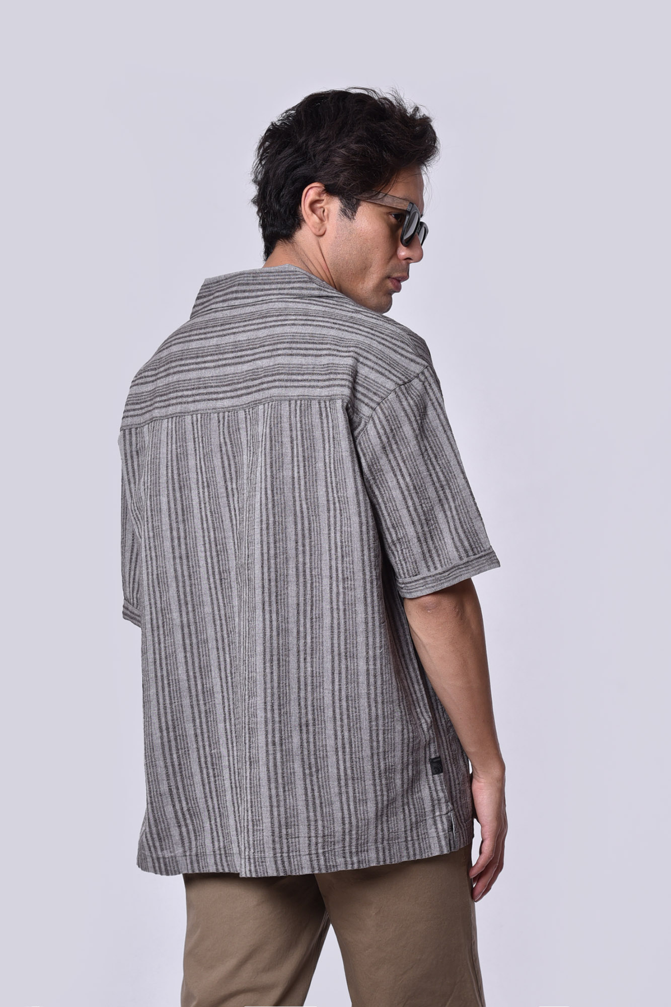 پیراهن آستین کوتاه راه راه