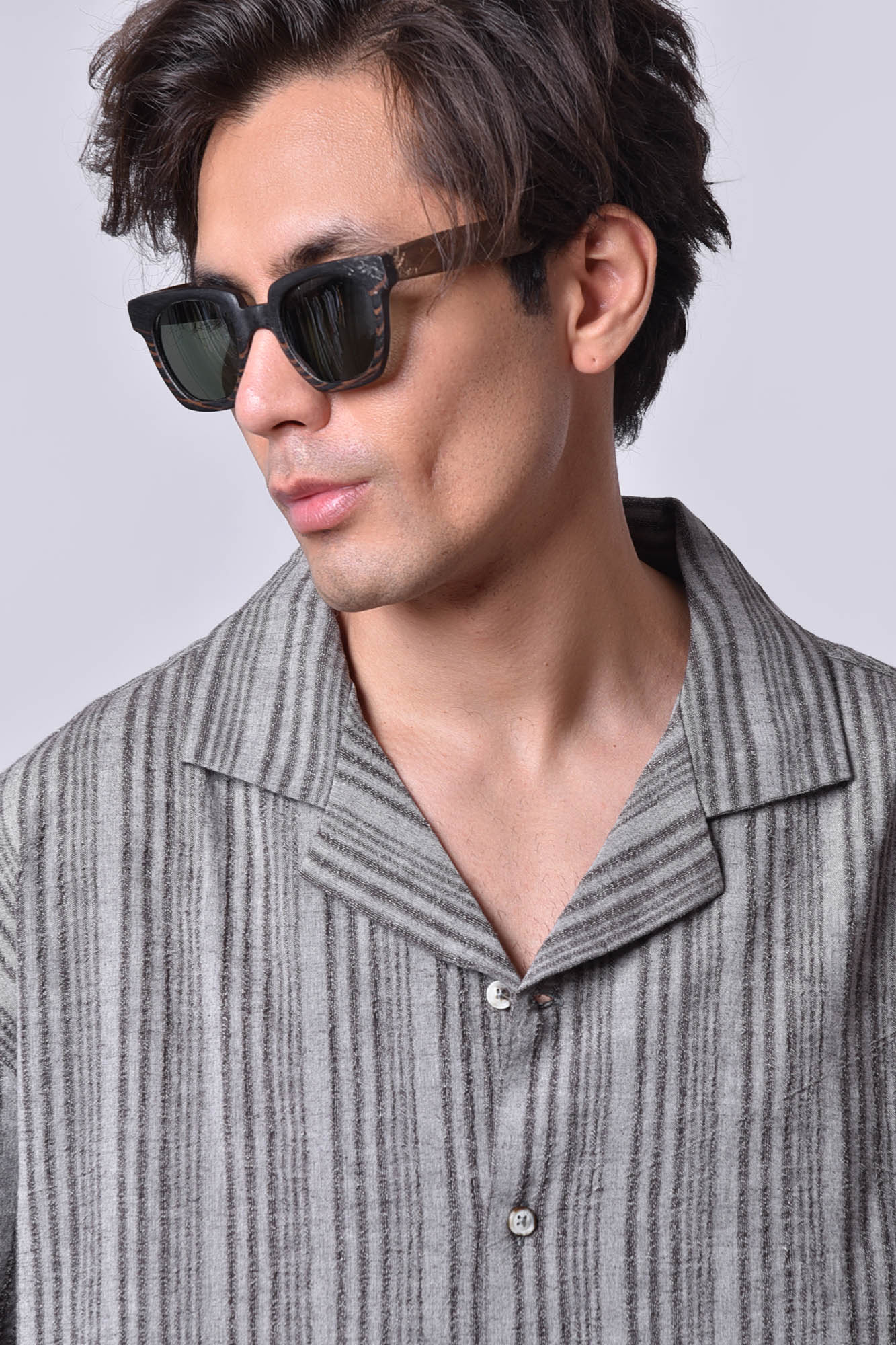 پیراهن آستین کوتاه راه راه