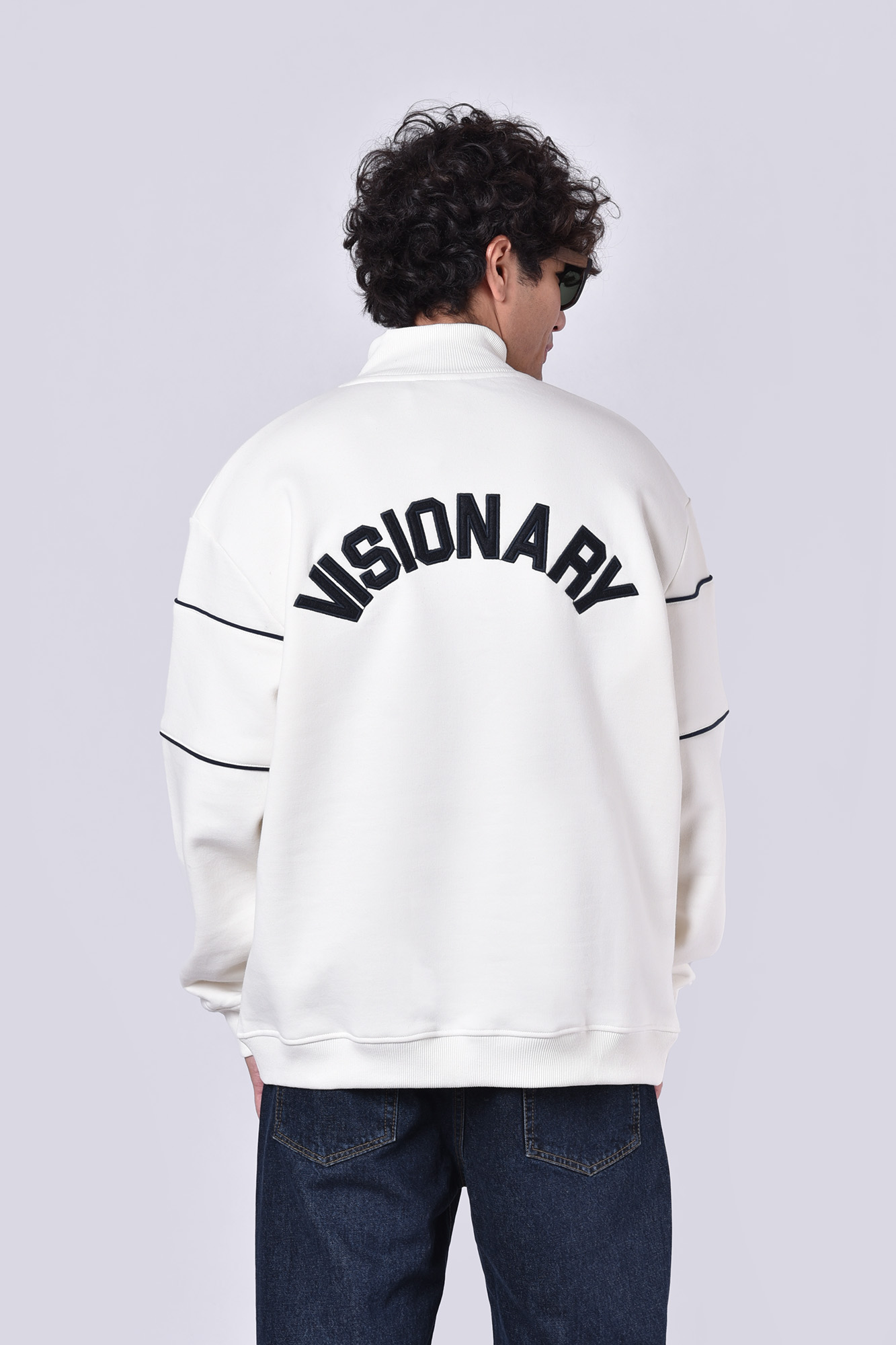 سوئیشرت نیم زیپ چاپی