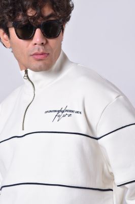 سوئیشرت نیم زیپ چاپی