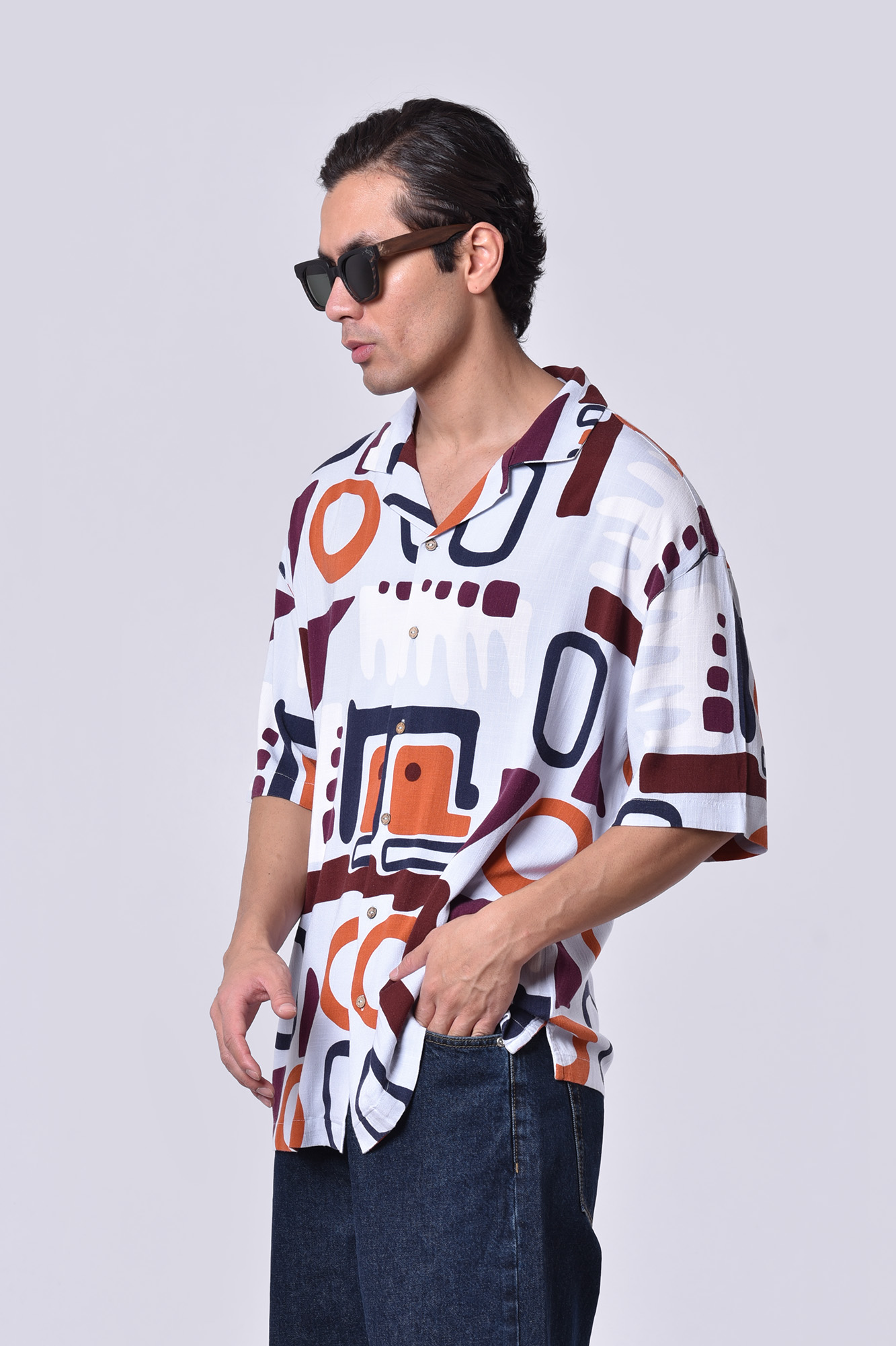 پیراهن آستین کوتاه طرحدار