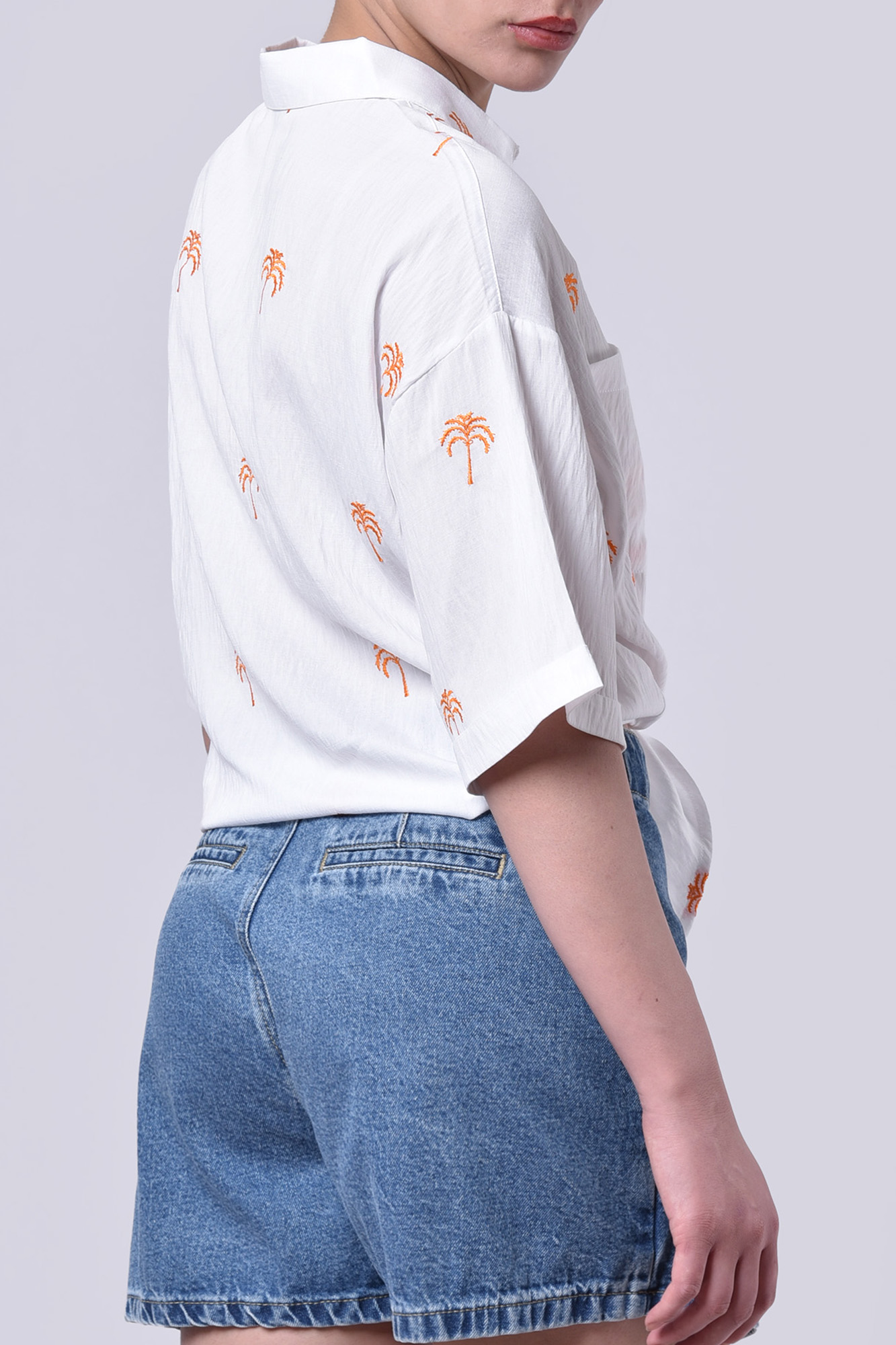 شومیز آستین کوتاه طرحدار