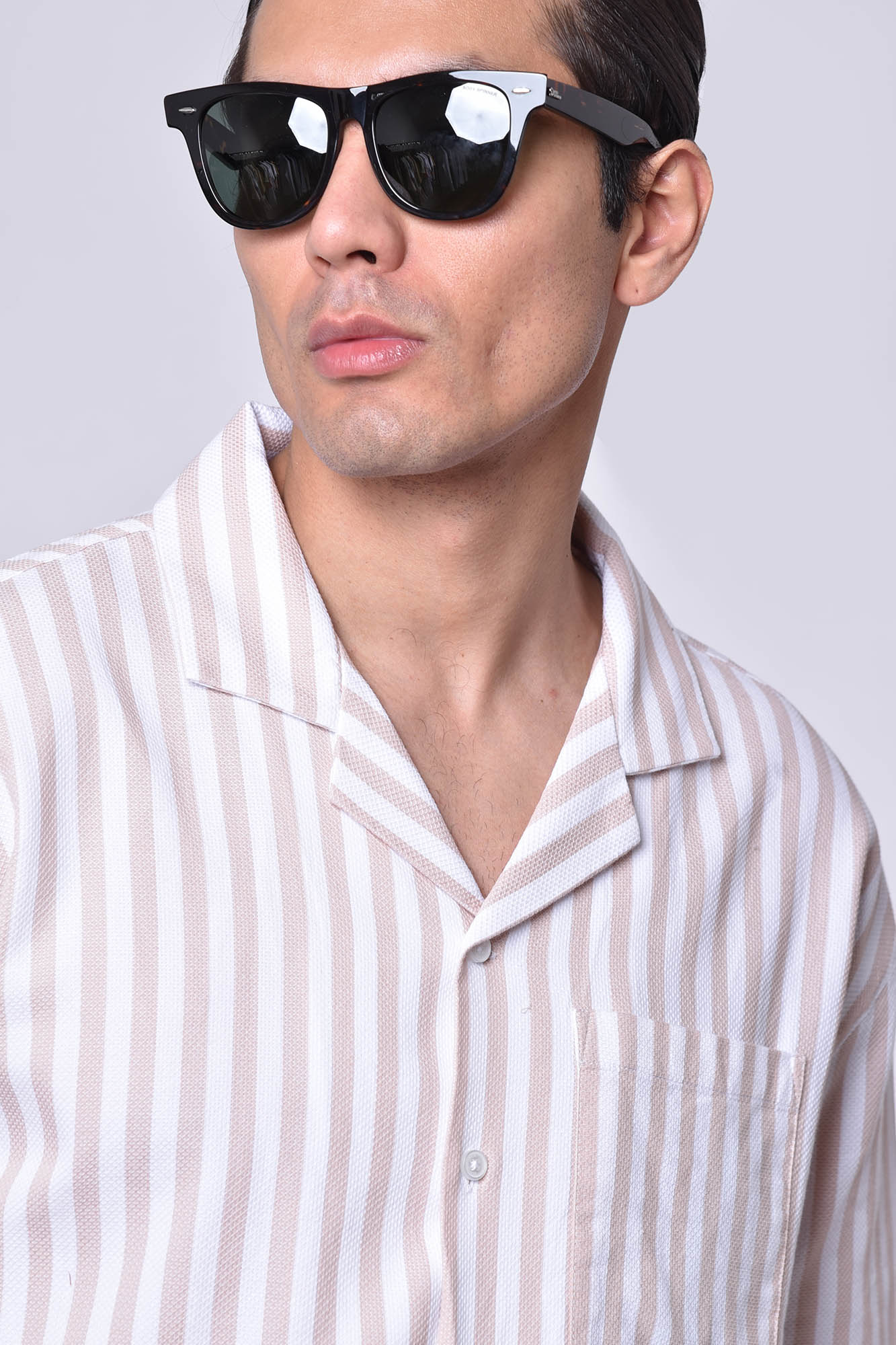 پیراهن آستین کوتاه راه راه