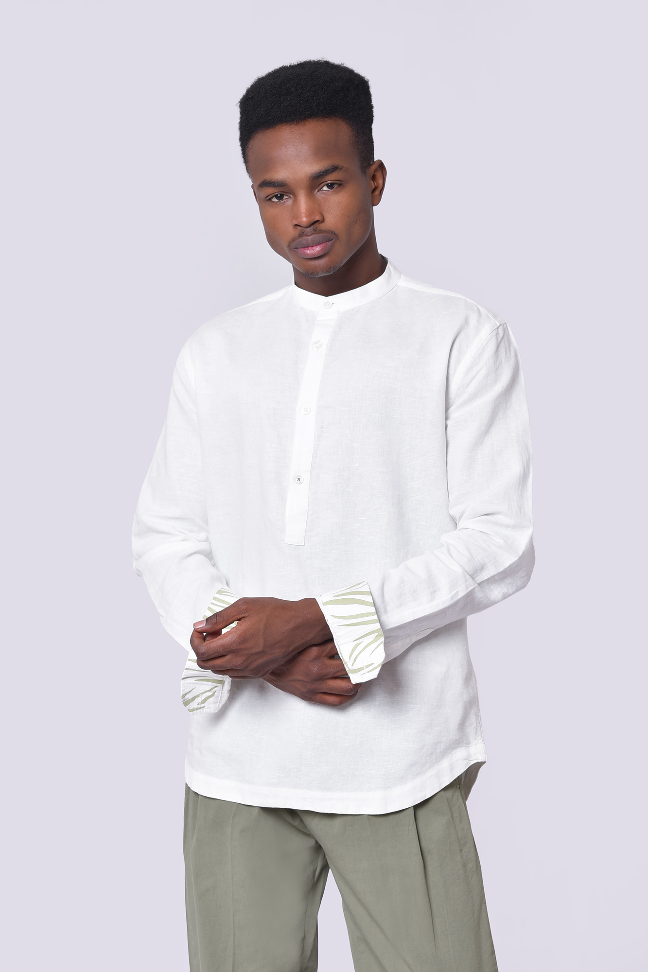 پیراهن آستین بلند لینن