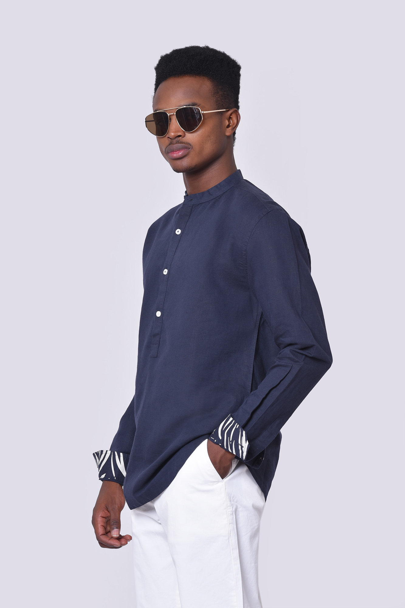 پیراهن آستین بلند لینن