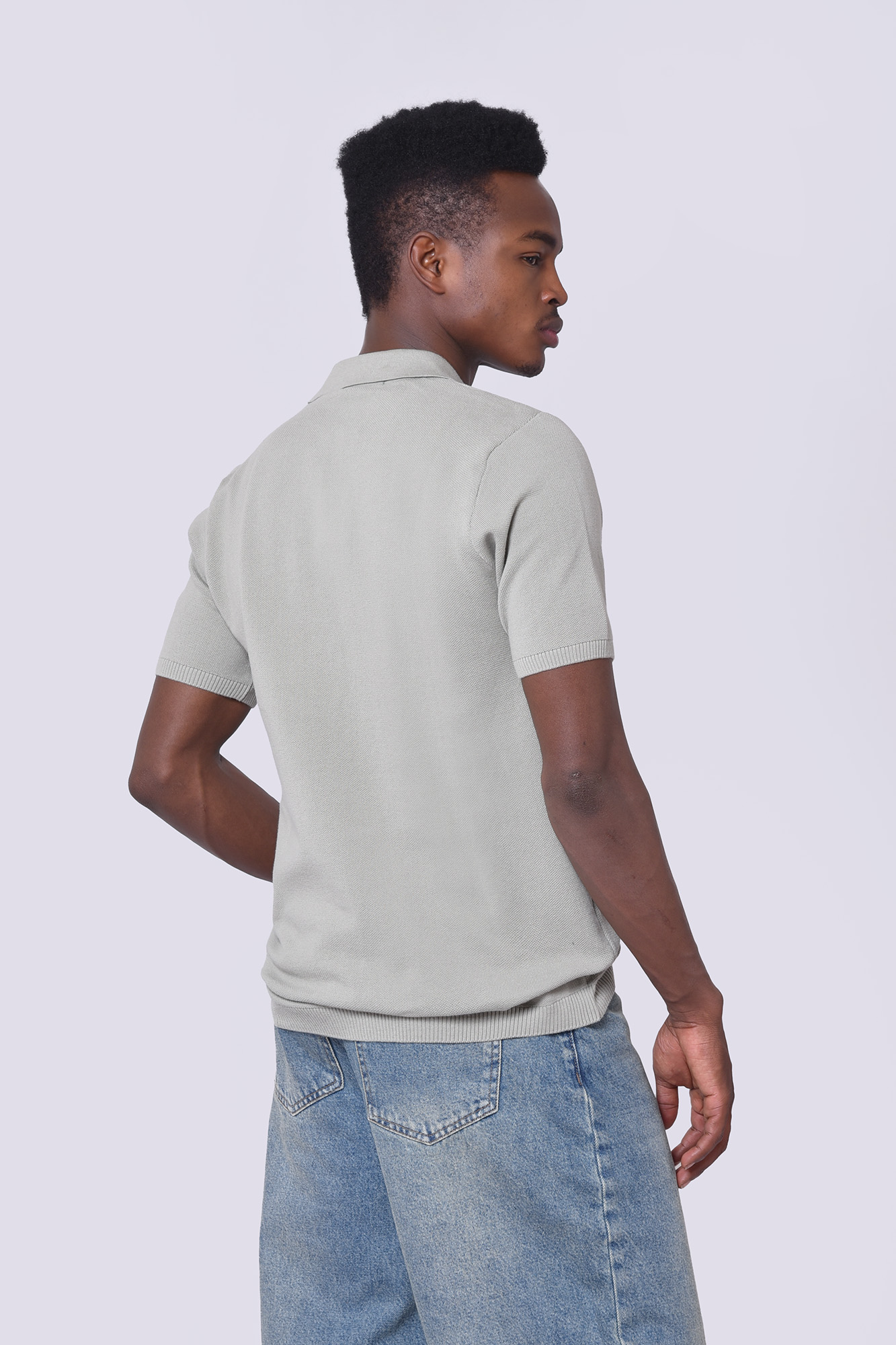 پولوشرت بافت آستین کوتاه