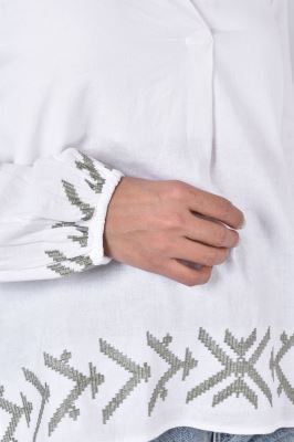 بلوز آستین بلند گلدوزی