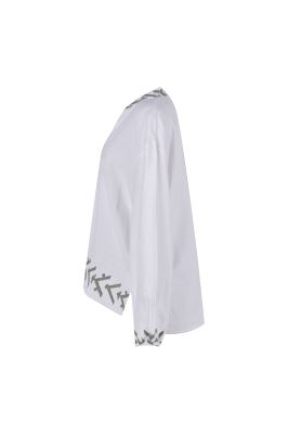 بلوز آستین بلند گلدوزی