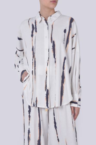 شومیز آستین بلند طرحدار