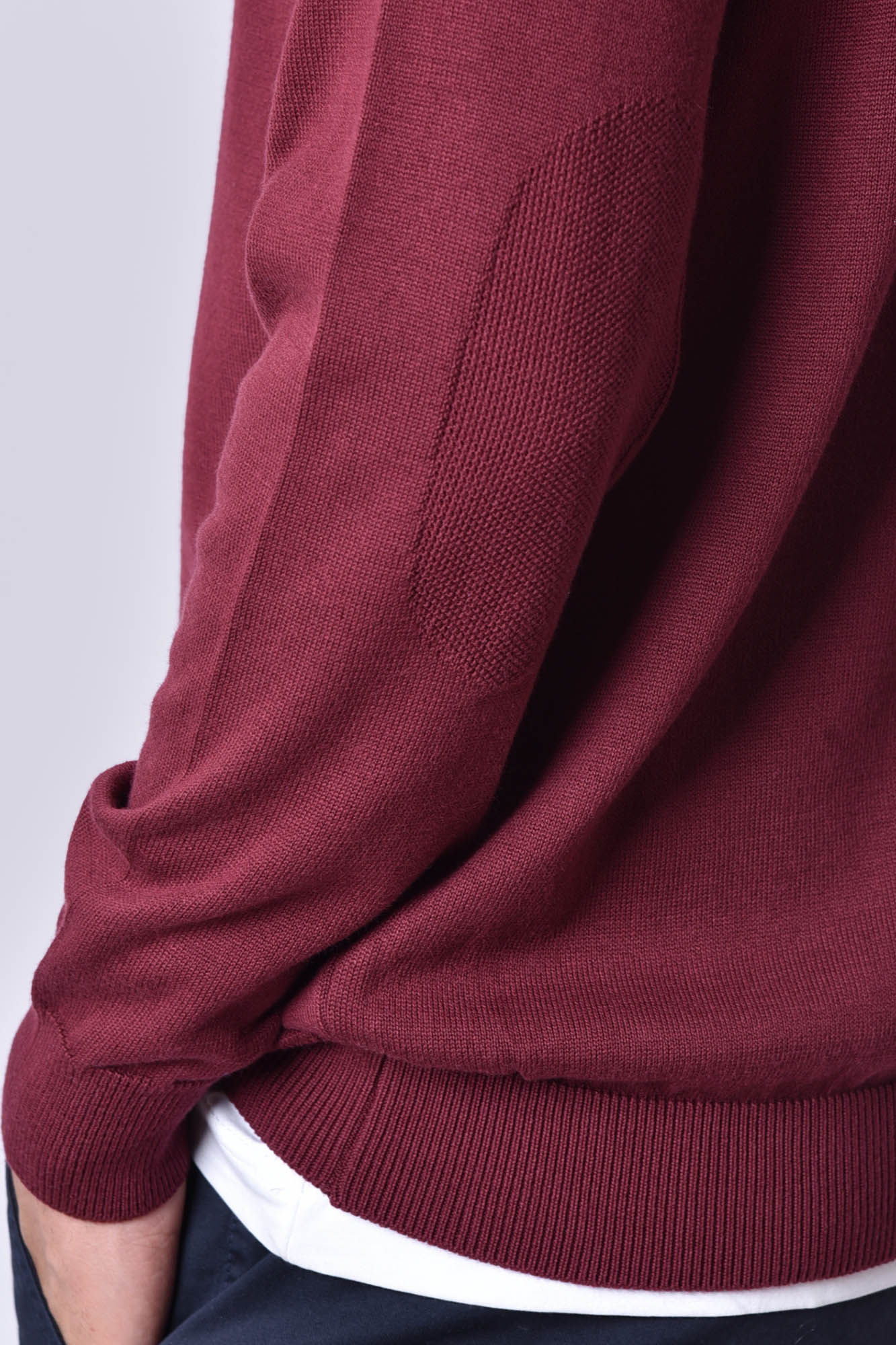 بافت یقه گرد ساده