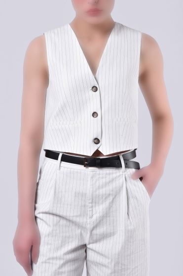 وست کوتاه لینن