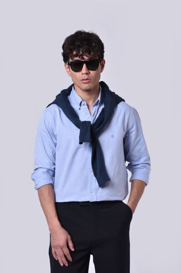 پیراهن آکسفورد آستین بلند اسلیم