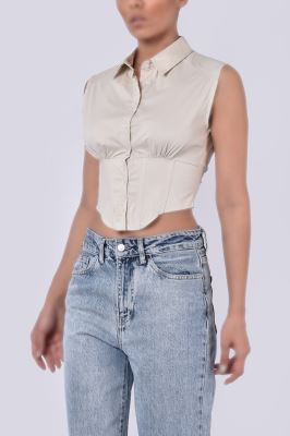 تاپ پیراهنی ساده