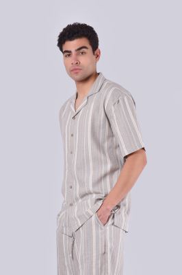 پیراهن آستین کوتاه راه راه