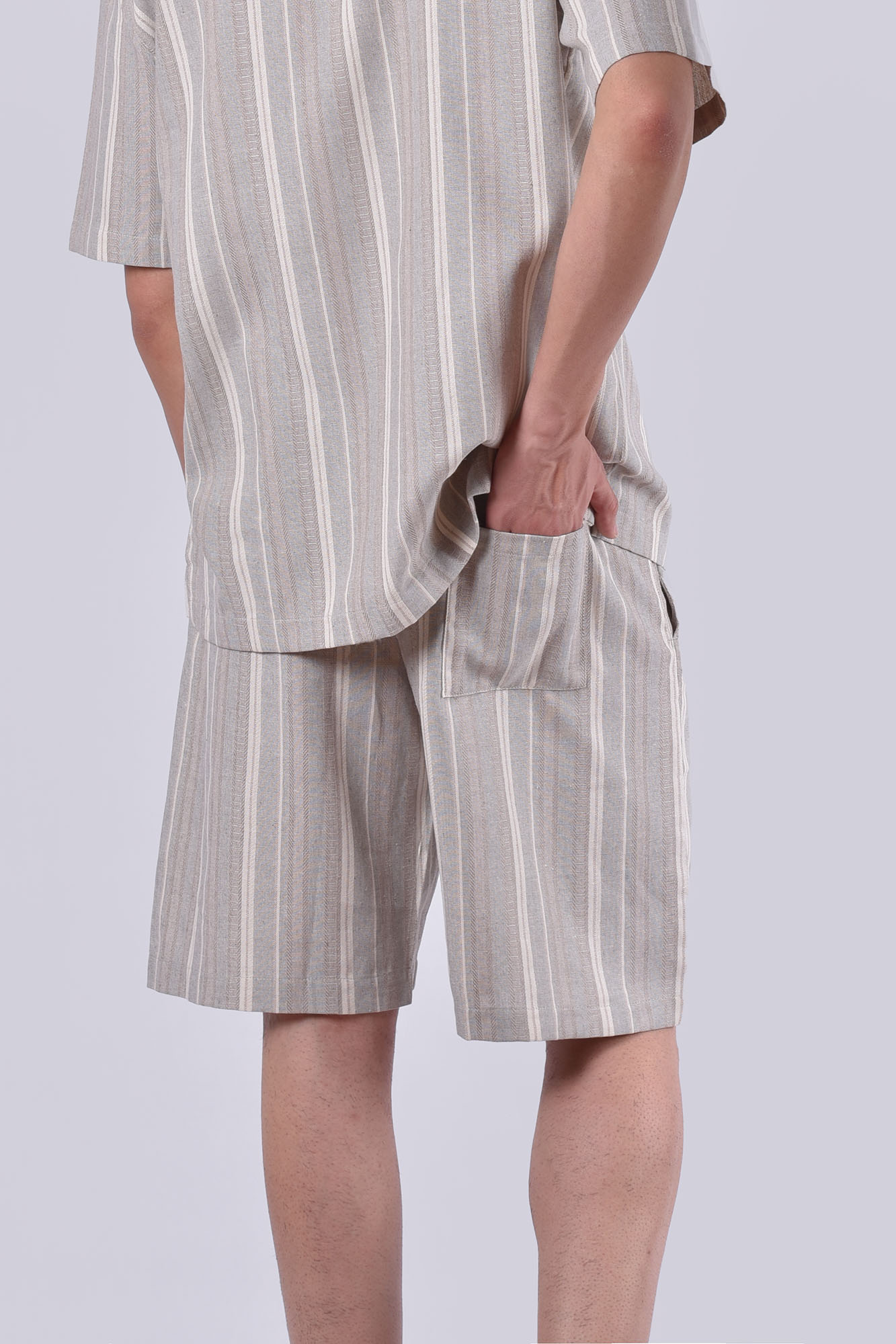 شلوارک پارچه ای راه راه