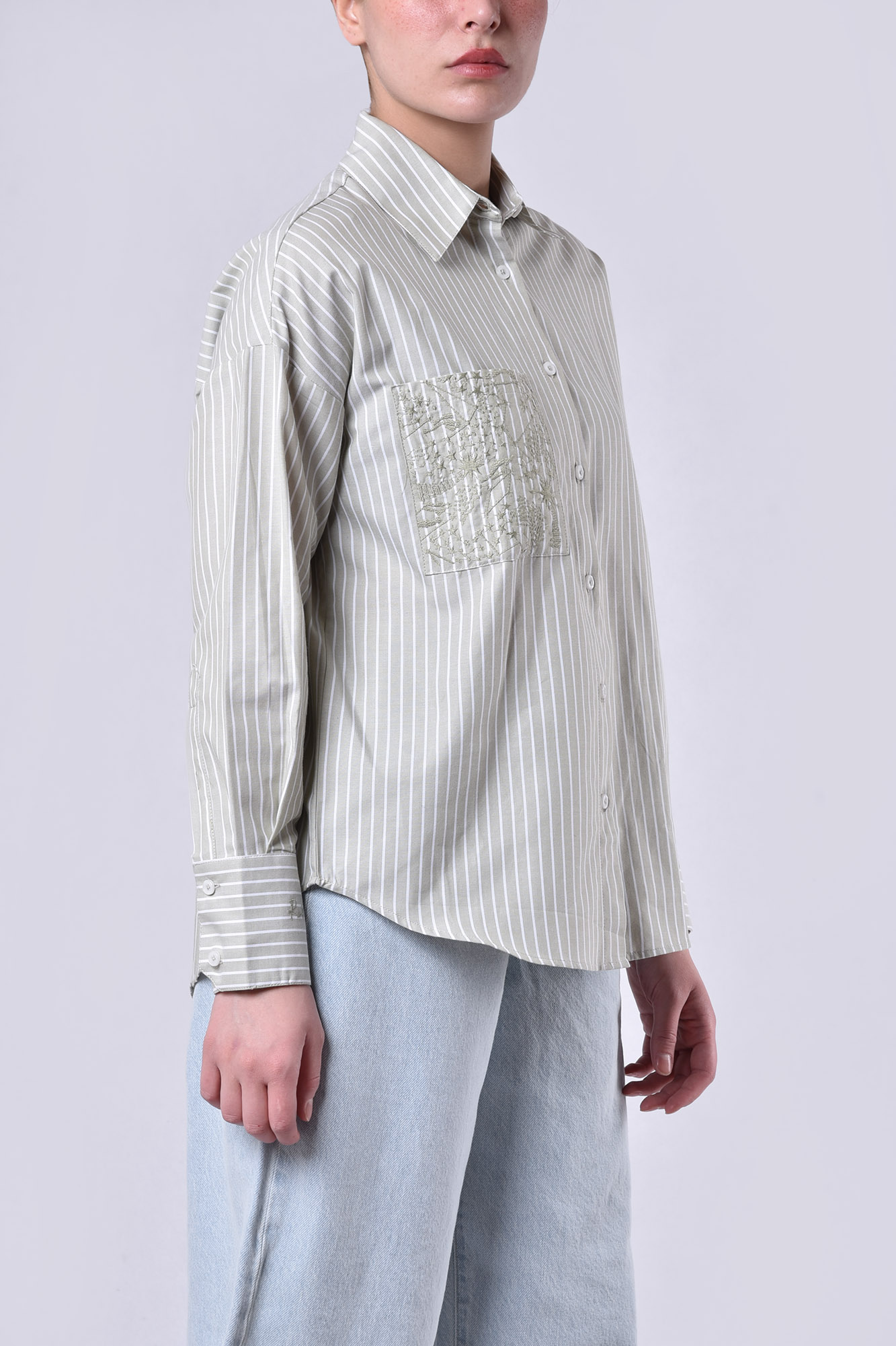 شومیز آستین بلند راه راه