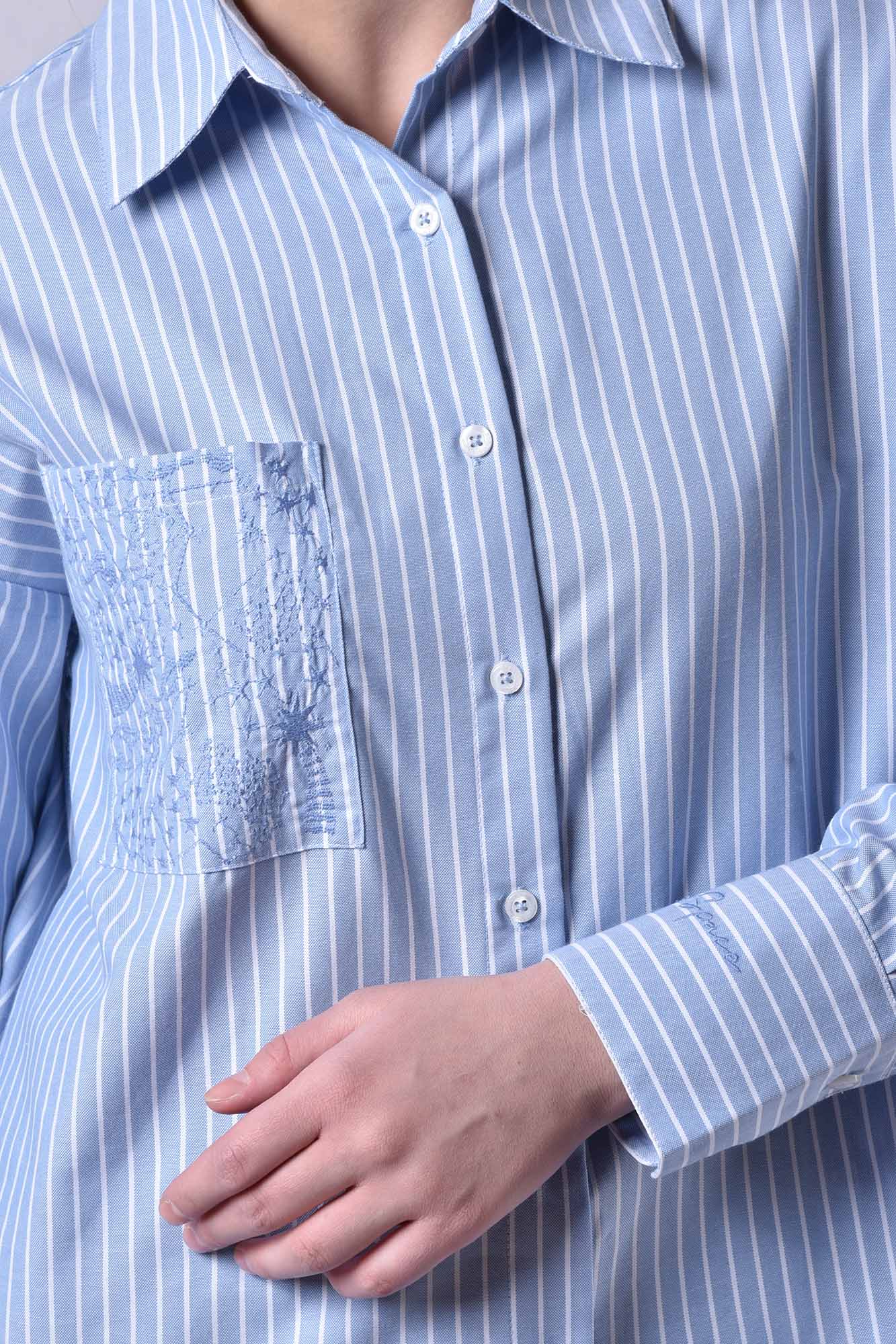 شومیز آستین بلند راه راه