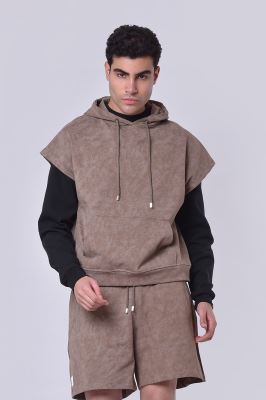 هودی آستین حلقه ای طرحدار