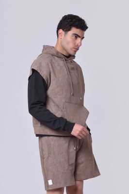 هودی آستین حلقه ای طرحدار