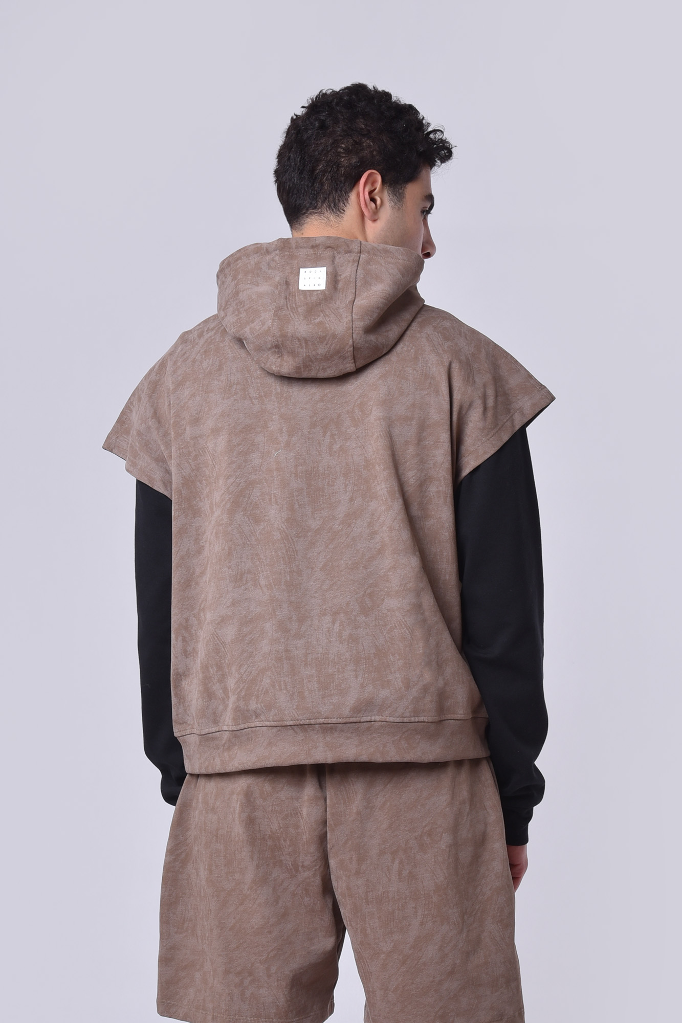 هودی آستین حلقه ای طرحدار